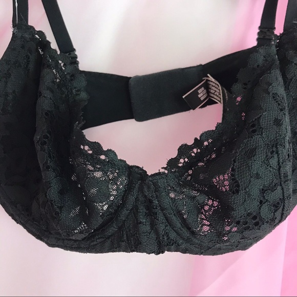 NWOT Victorias secret black unlined demi bra - Picture 2 of 4